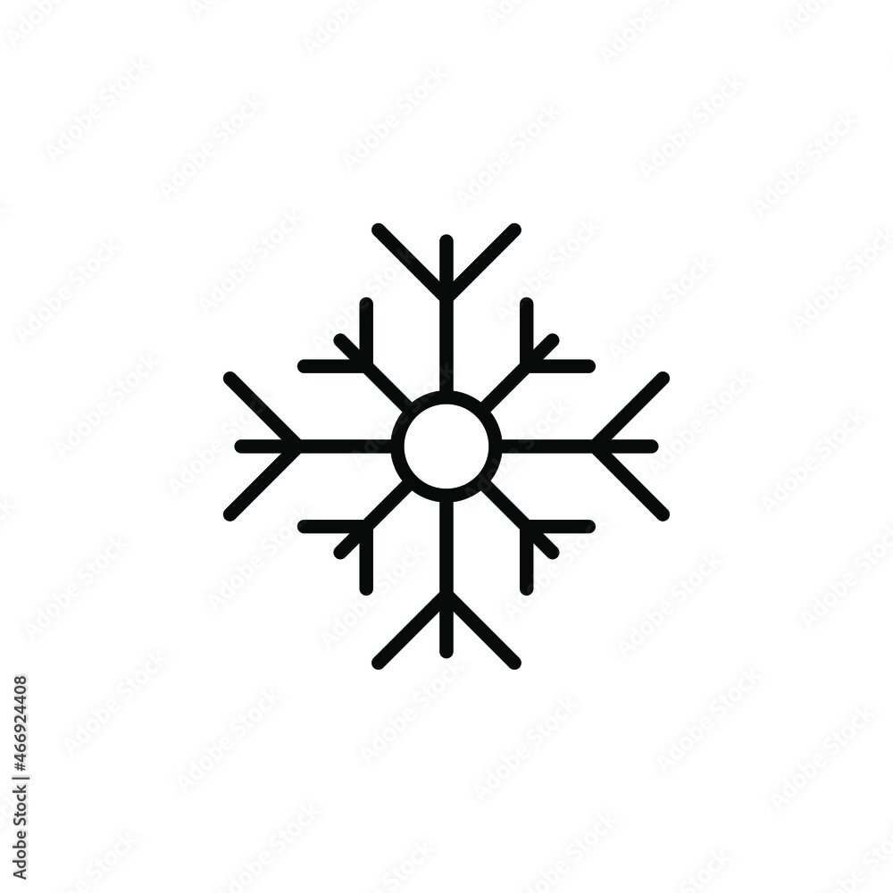 Snowflake, snow line icon design concept Snowflake, snow line icon design concept