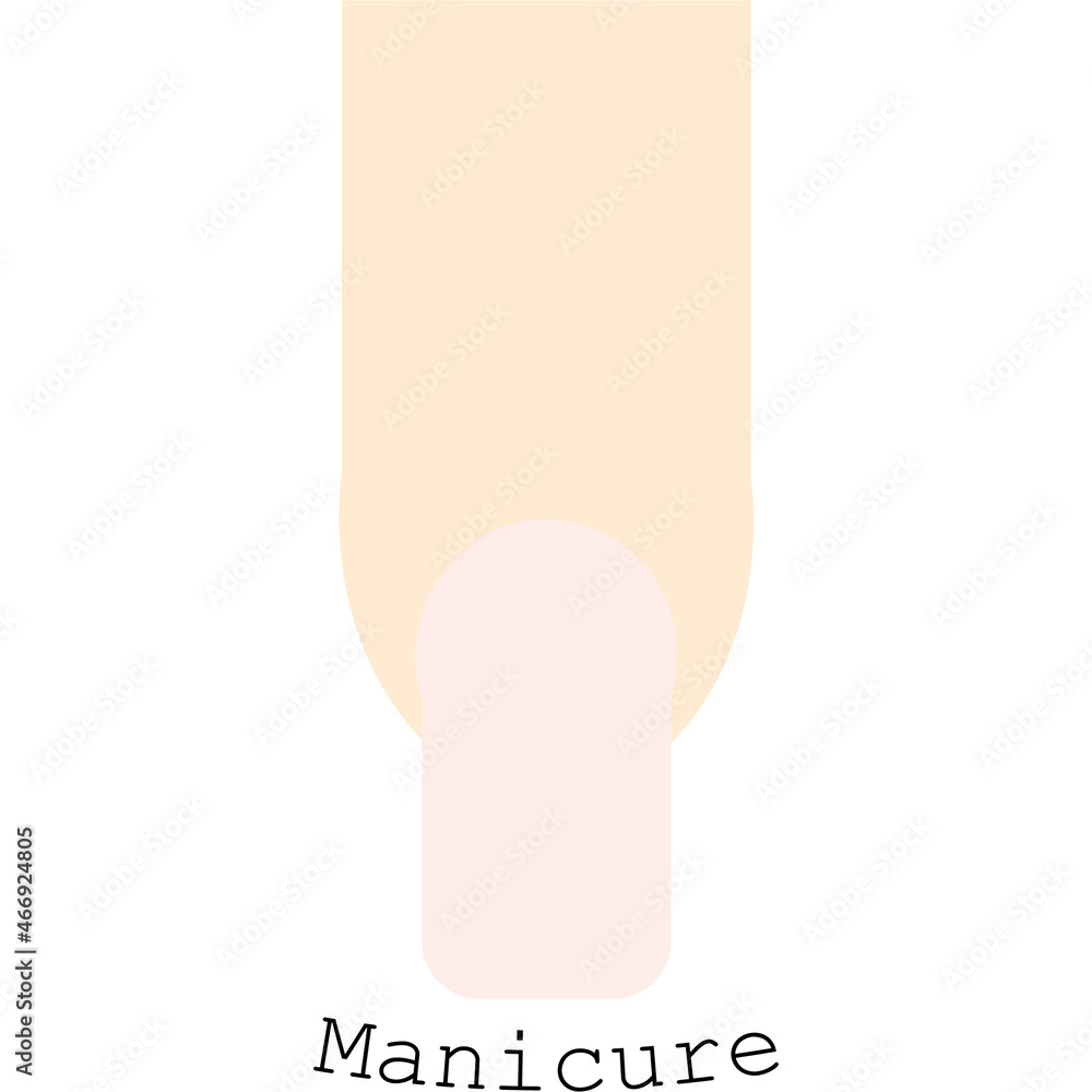 a finger with a manicure .