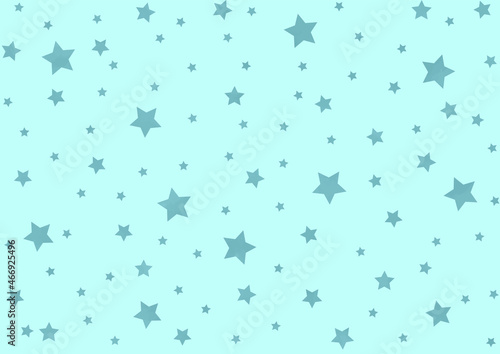 Seamless pastel vector watercolor baby background texture with blue stars. Pastel color fun kids backdrop for postcard, poster. Painted hand drawn baby Christmas illustration. Merry Christmas