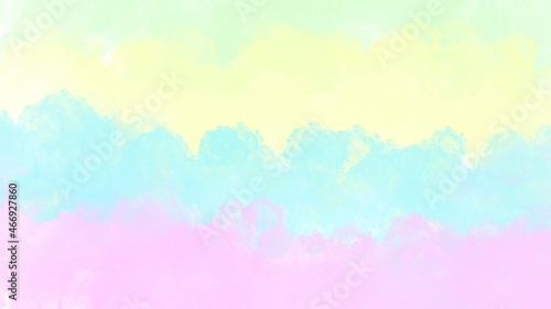 Pastel color mixed watercolor background with space.Wallpaper art.