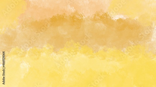Yellow abstract watercolor painted background. Wallpaper art.