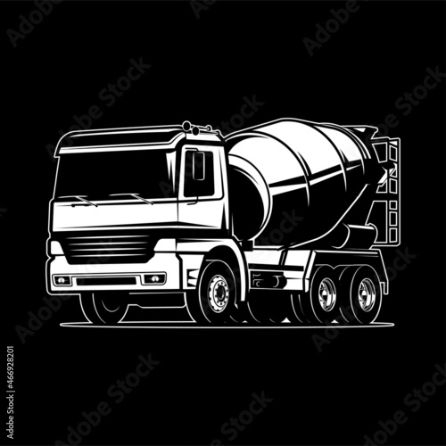 truck cemente mixer concrete illustration