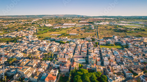 Amazing Panorama of Donnalucata at Dawn from above, Scicli, Ragusa, Sicily, Italy, Europe © Simoncountry