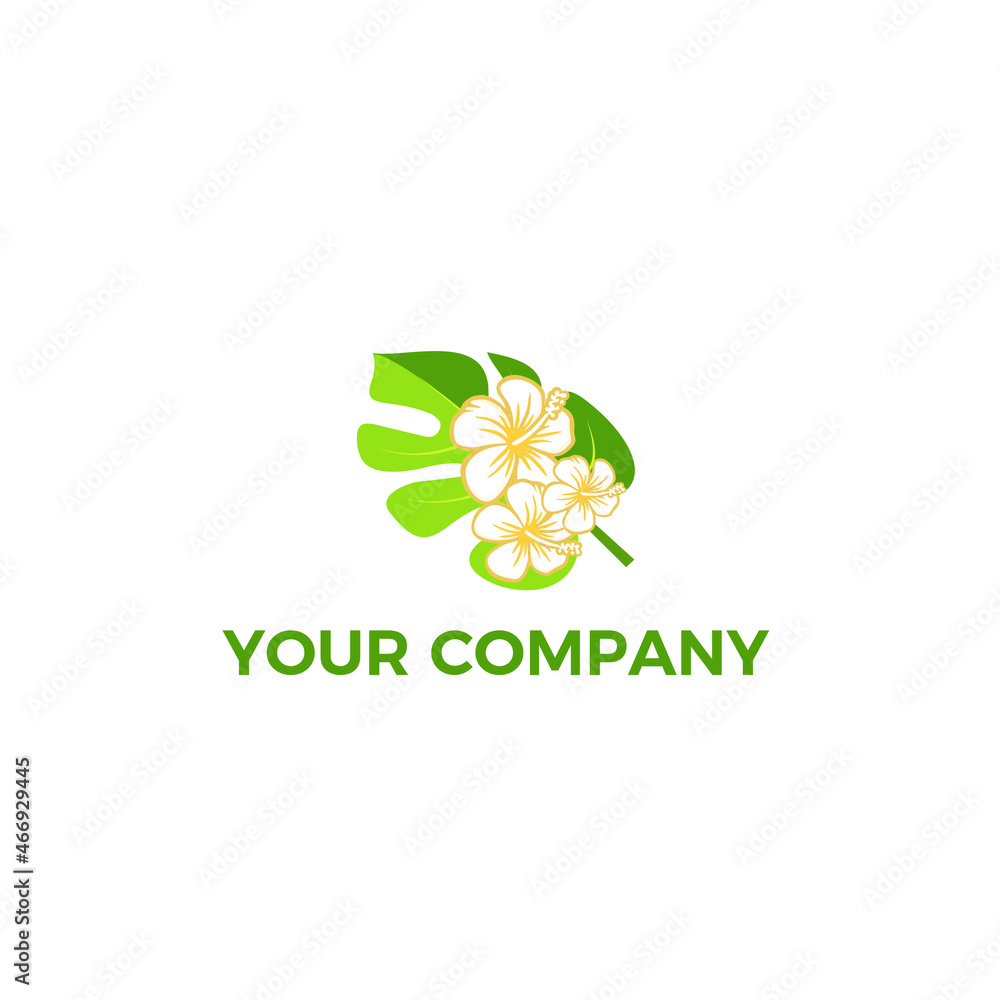 unique logo tropical flower vector unique logo tropical flower vector