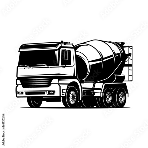 truck cemente mixer concrete illustration