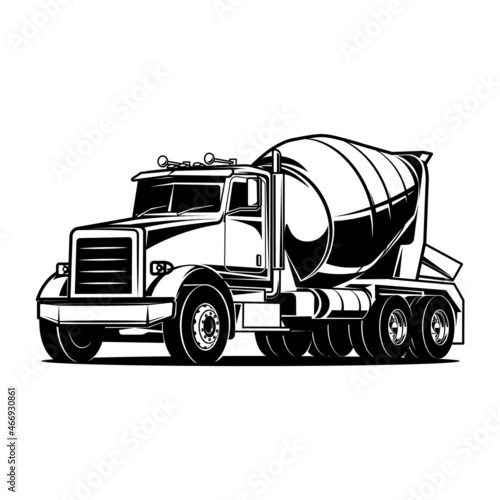 truck cemente mixer concrete illustration
