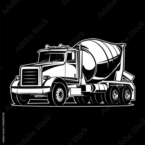 truck cemente mixer concrete illustration