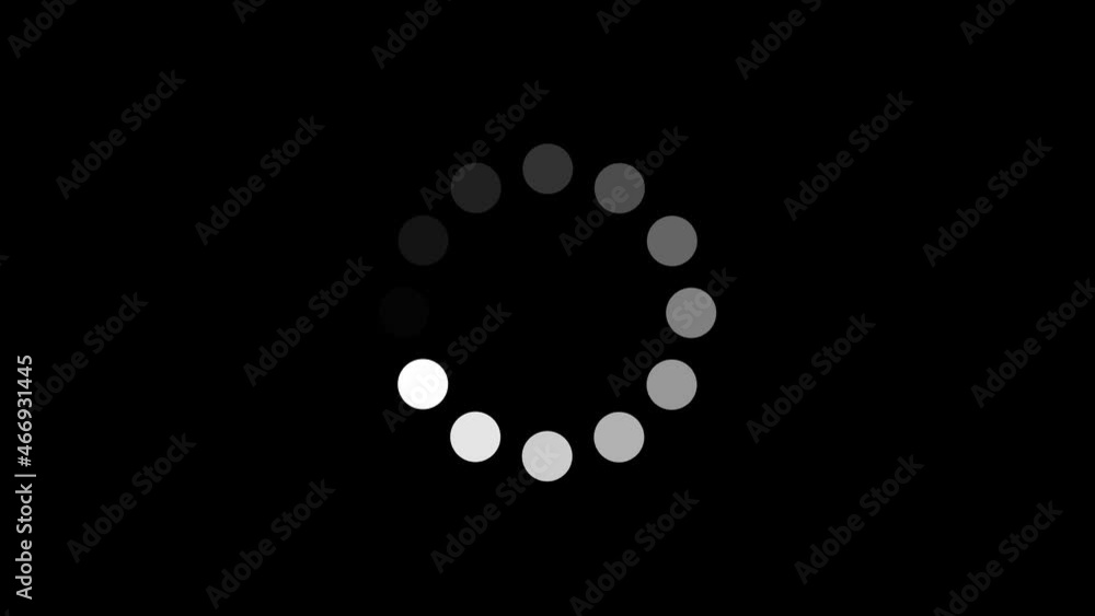 Loading wheel animation Animated spinning load icon with alpha layer