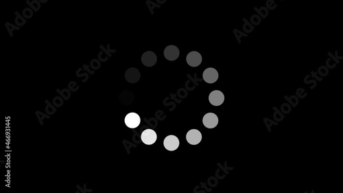 Loading wheel animation - Animated spinning load icon with alpha layer transparent background