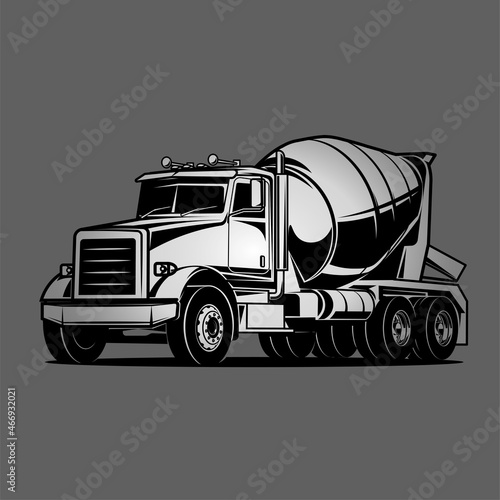 truck cemente mixer concrete illustration