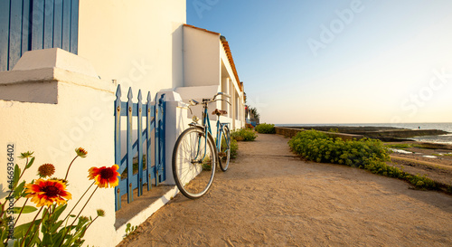 Paysage de bord de mer en France. photo