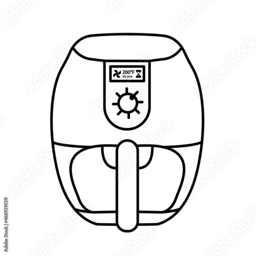 Air fryer kitchen vector icon editable stroke