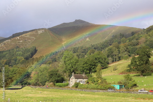 Rainbow in Grasmere. Lake District rain brings beautiful rainbow to the Grasmere area of the Lake District National Park. photo