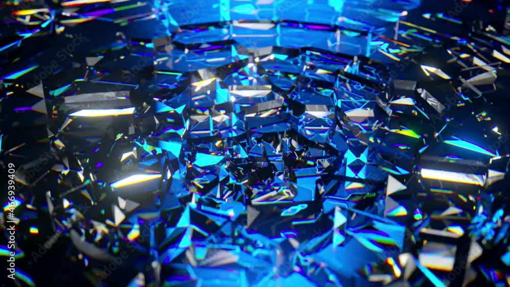 Glass whirlpool. Cyclic wave movements. Blue-black color. 3d animation of a seamless loop Glass whirlpool. Cyclic wave movements. Blue-black color. 3d animation of a seamless loop