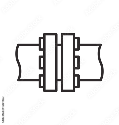 industrial flange technical symbol icon
