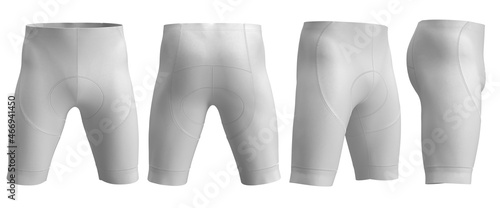 3D rendered Cycling shorts, Sport activewear [ White ] photo