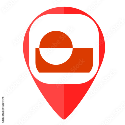 Greenland pin marker pointer locator