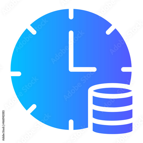 time is money gradient icon