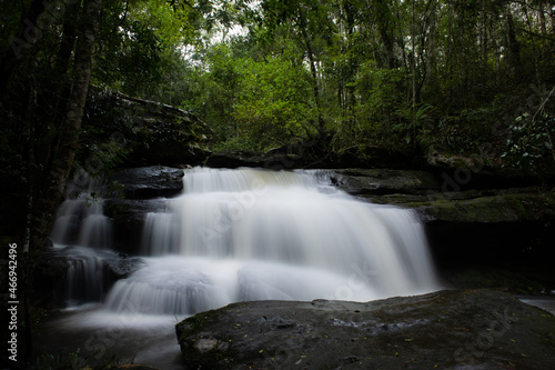 Waterfall in forest. © nuruddean