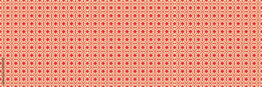 Background image with decorative pattern on a red background for your design. Seamless background for wallpaper, textures. Vector illustration.