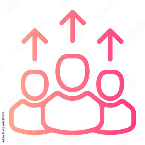 human resources gradient icon