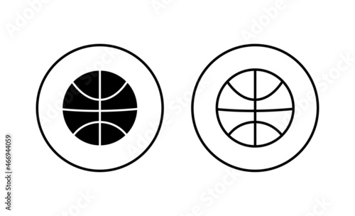 Basketball icons set. Basketball ball sign and symbol