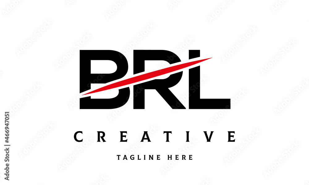 BRL creative cut three latter logo