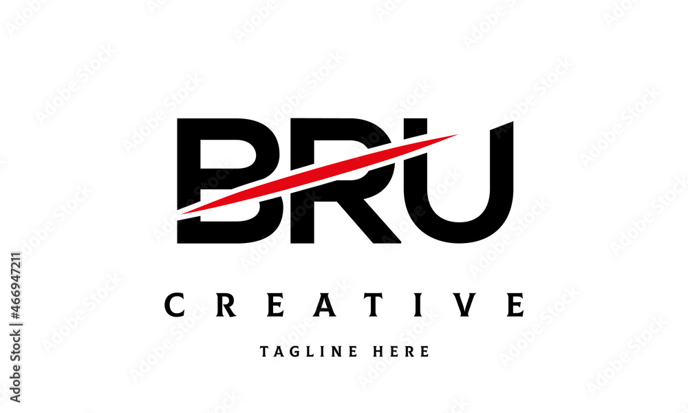 BRU creative cut three latter logo BRU creative cut three latter logo