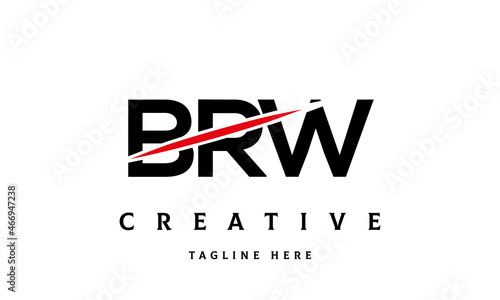 BRW creative cut three latter logo