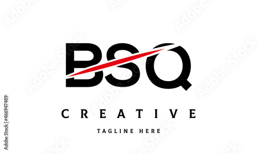 BSQ creative cut three latter logo