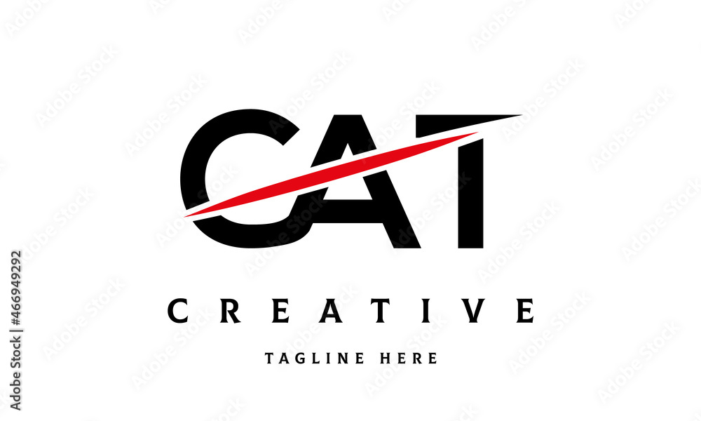 CAT creative cut three latter logo