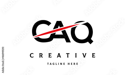 CAQ creative cut three latter logo