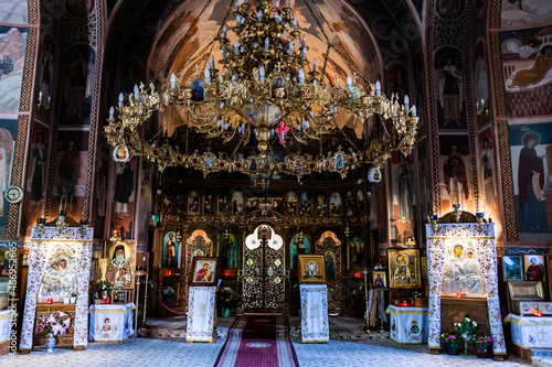 The interior of the Holy Cross monastery, the new church. Oradea, Romania.