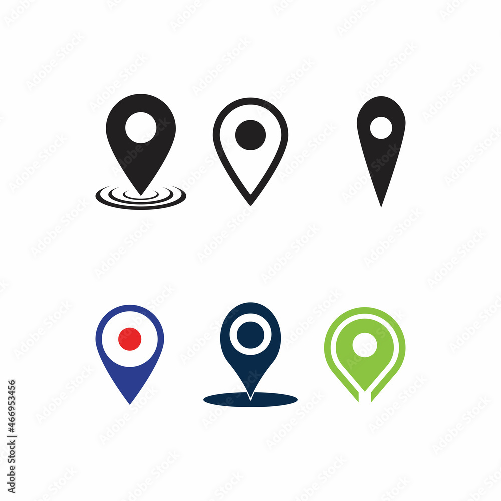 Location point Logo template vector icon illustration design Location point Logo template vector icon illustration design