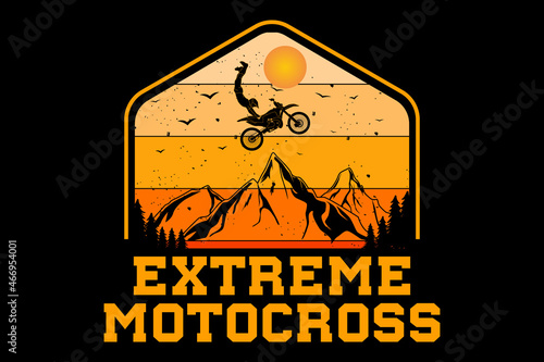 Extreme motocross design vintage retro