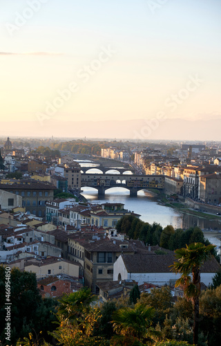 the sunset in Firenze (Florence) from the high