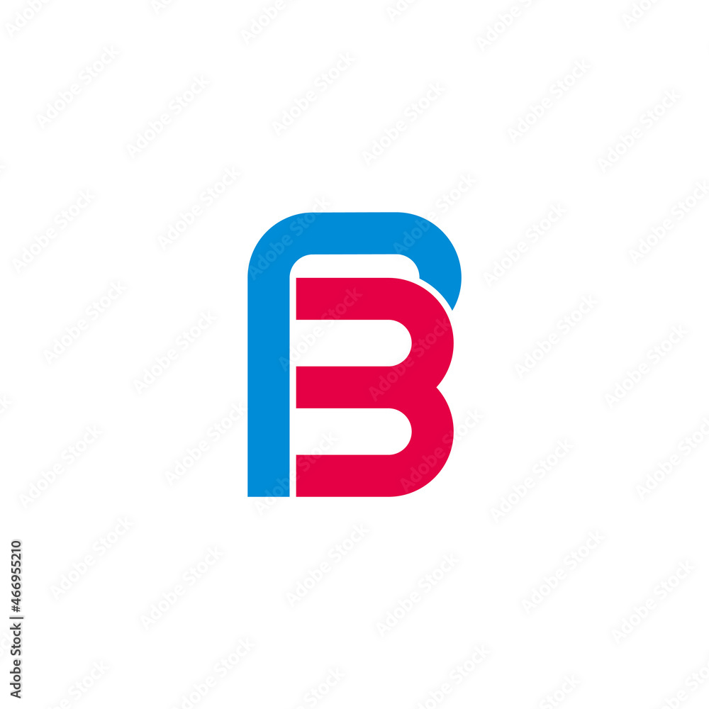 letter rb simple linked geometric colorful line logo vector letter rb simple linked geometric colorful line logo vector