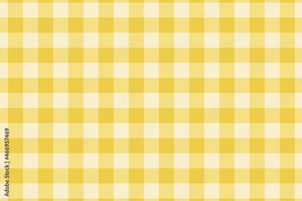 Abstract geometric pattern with yellow square grid and diagonal white lines, Seamless yellow fabric Background Abstract geometric pattern with yellow square grid and diagonal white lines, Seamless yellow fabric Background