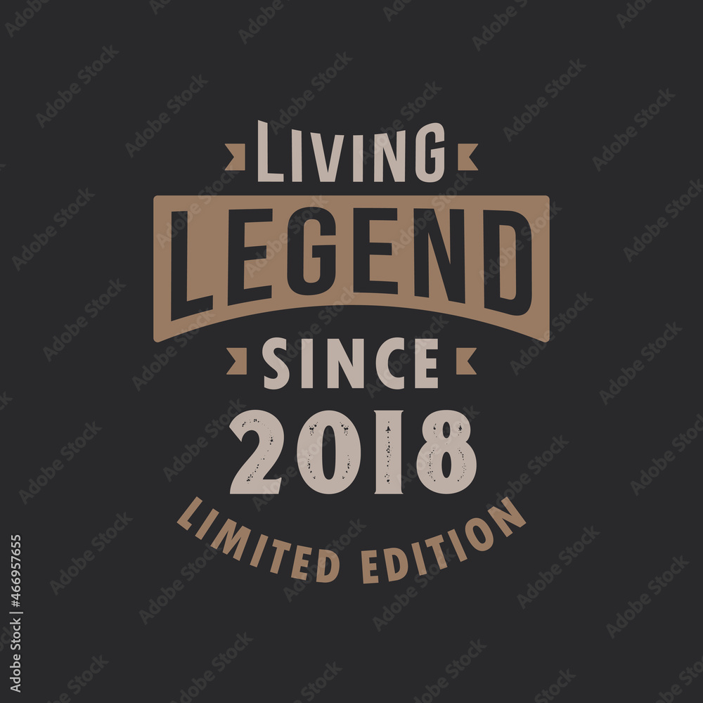 Living Legend since 2018 Limited Edition. Born in 2018 vintage typography Design. Living Legend since 2018 Limited Edition. Born in 2018 vintage typography Design.