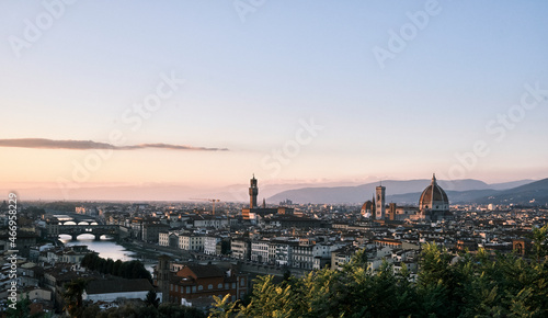 the sunset in Firenze  Florence  from the high