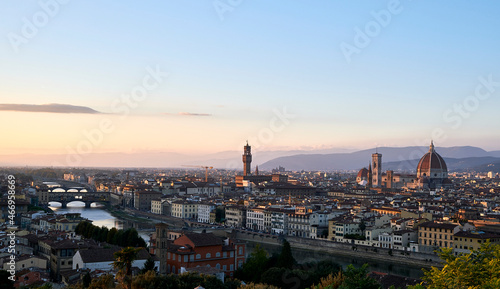 the sunset in Firenze (Florence) from the high © Leandro