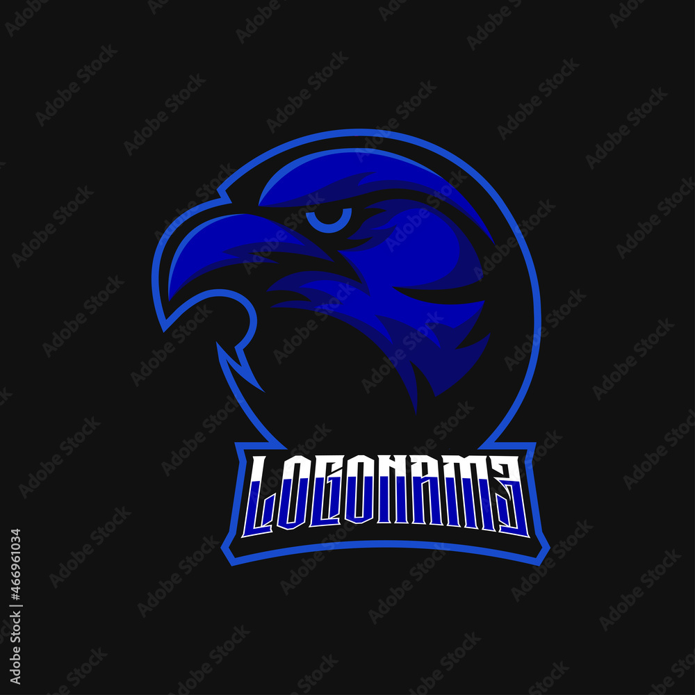 crow head mascot logo illustration crow head mascot logo illustration