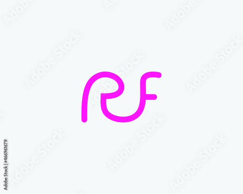 creative letter RF logo design vector template