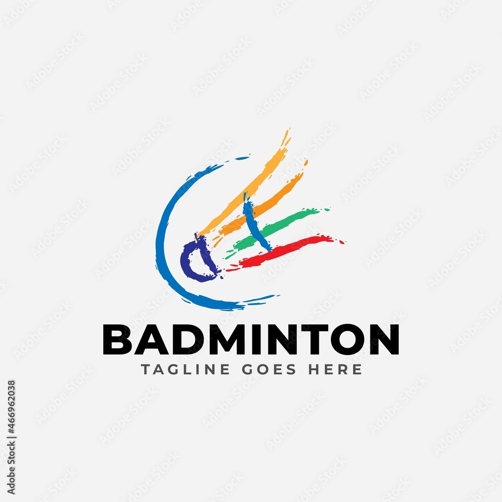 Shuttlecocks badminton logo design vector illustration. Shuttlecocks badminton logo design vector illustration.