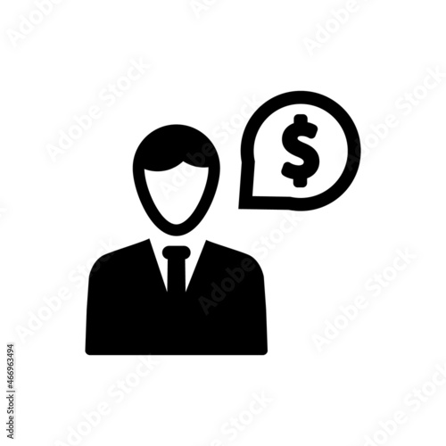 Businessman investor icon