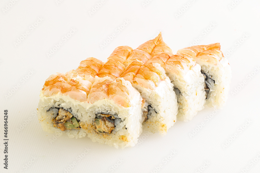 Japanese traditional roll with prawn Japanese traditional roll with prawn