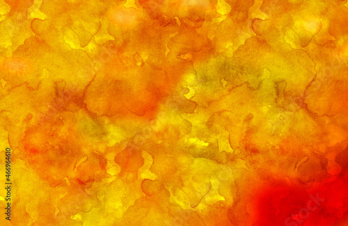 Abstract red and yellow watercolor background