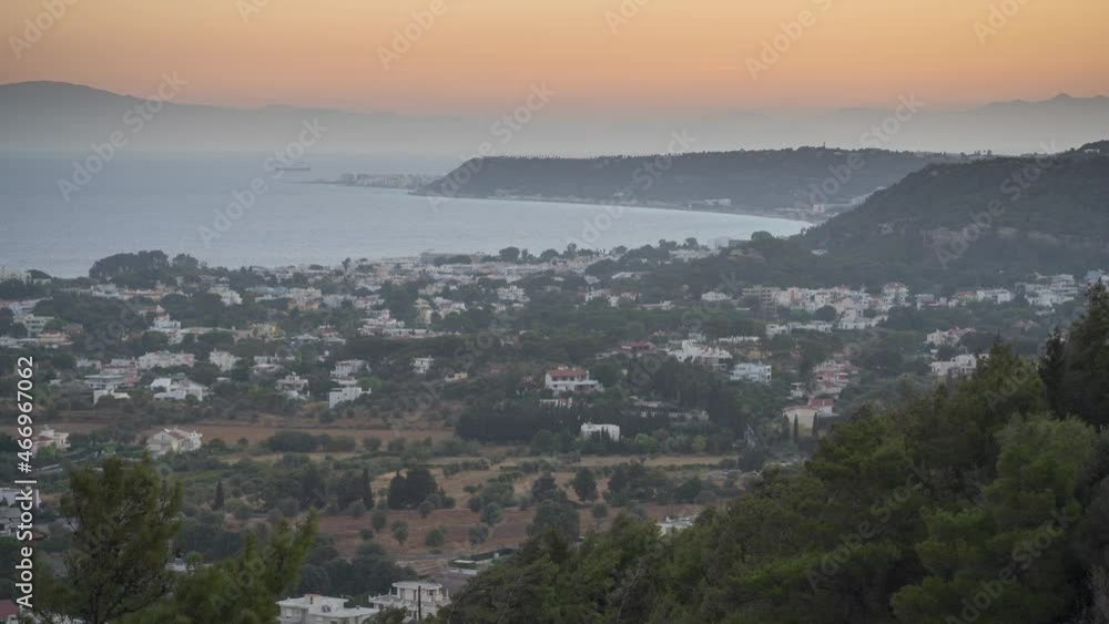 sunrise on Mount Filerimos on the island of Rhodes sunrise on Mount Filerimos on the island of Rhodes