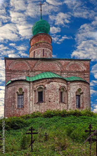 Boris & Gleb cathedral. Years of constructin 1522 - 1524. Boris & Gleb monastery, village Borisoglebsky, Russia photo