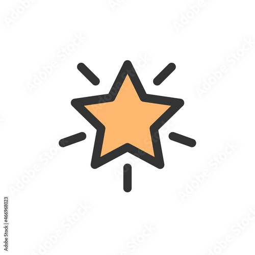 shining star icon. Stock ve...